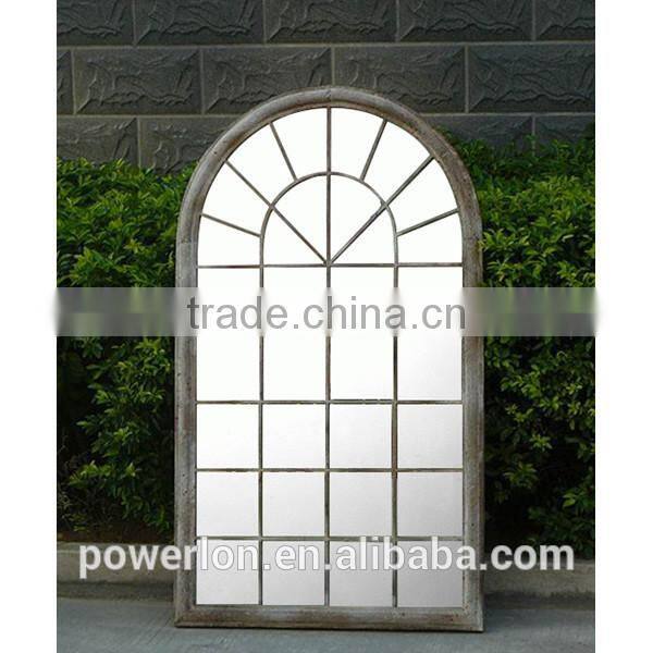 POWERLON Ornate Garden Rustic Iron Window Mirror with Natural Beauty Reflection