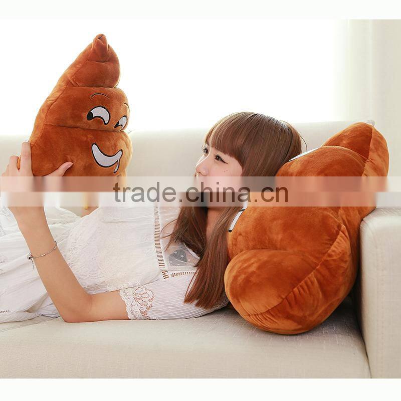 Wholesale Soft Poop Shaped Plush Emoji Pillow