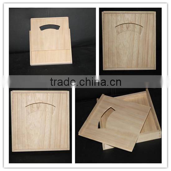 2017 wonderful quality special oval book shape decorative customized unfinished wooden box with lock