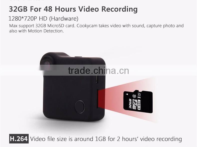 New Arrival C1 Smart Cam 720P Battery Powered Wearable WIFI Wireless Hidden IP Camera