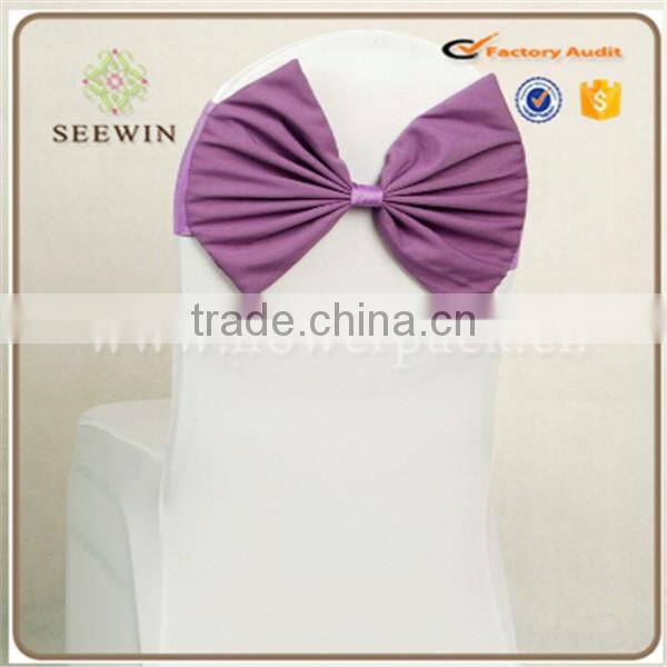 Cheap chair cover with bowknot and chiavari ruffle chair sash for wedding/Banquet/Party