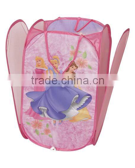 Cute Cartoon Winnie Collapsible Foldable Folding Kids Laundry Bag Hamper Basket Custom Design