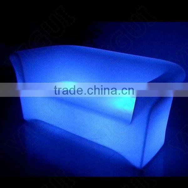 Plastic Modern full color Plastic LED Lighted Bar Sofa for nightclub