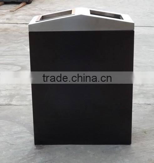 Arlau outdoor colored metal trash can