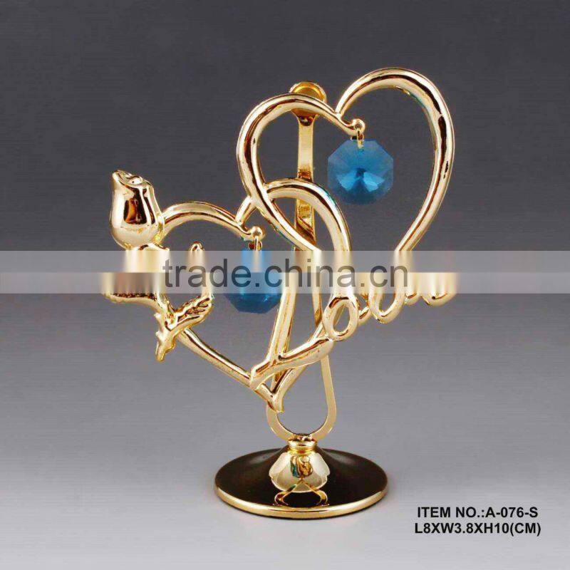 High Quality 24K gold plated Love Heart for girlfriends' gifts