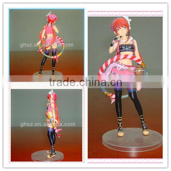 2014 Hot sale top quality modern beautiful plastic vivid airline stewardess toy, sex girl cartoon figurine