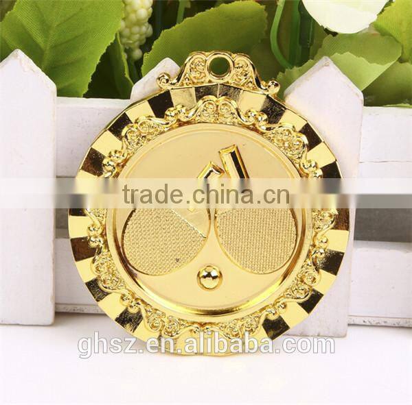 best selling golden zinc alloy Table Tennis medal