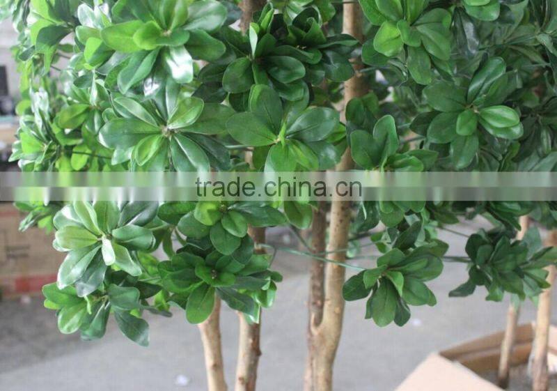 Artificial green potted topiary tree for wholesale
