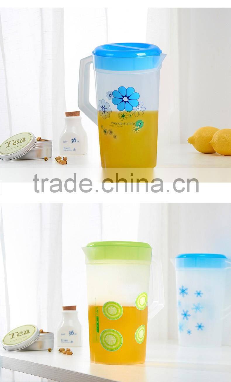 High quality Plastic cold water and juice kettle with print body