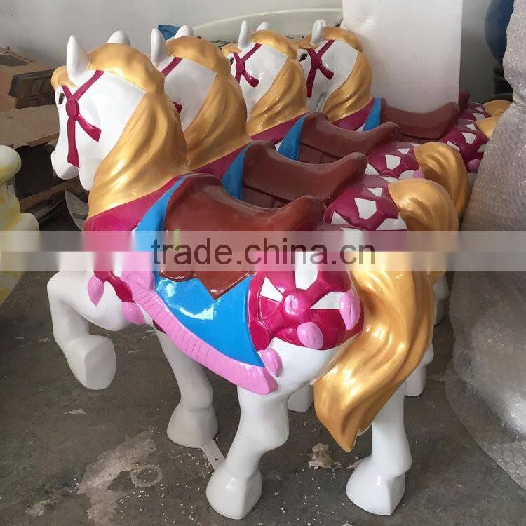 Outdoor horse figurine statue