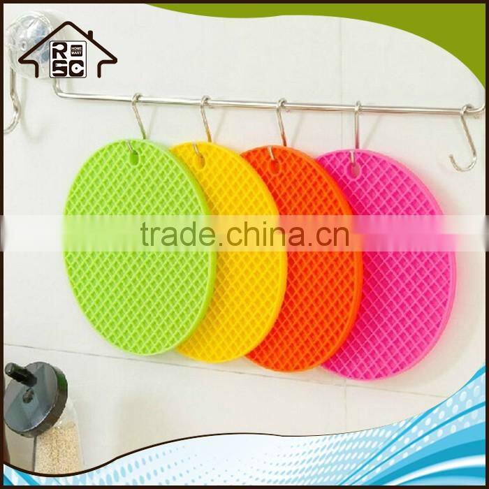 Heat Resistant Mat Pot Holder Silicone Mat Multi-purpose Round Mat