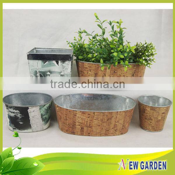 Classical elegant indoor metal herb garden planter pots