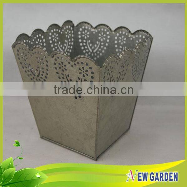 Widely application balcony beautiful metal led light flower pot