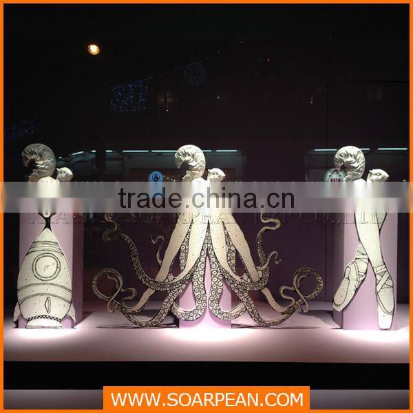 Fiberglass life size deer animal sculpture decoration