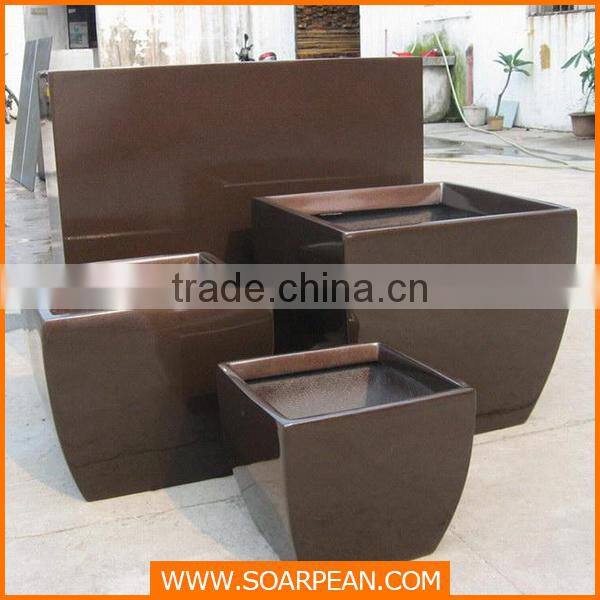 Home Decoration Giant Fiberglass Flowerpot