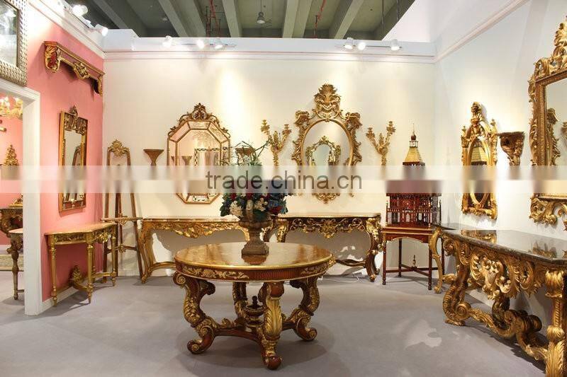 Victorian Reproduction Furniture Sets Console Table With Wall Mirror For Living Room Display