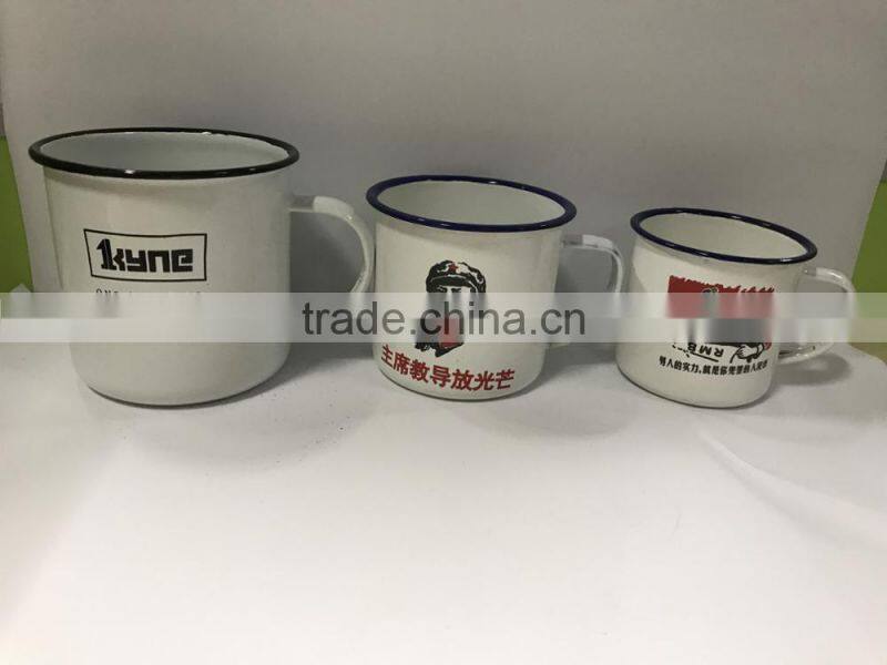 OEM design enamel mug custom printing for souvenir gift