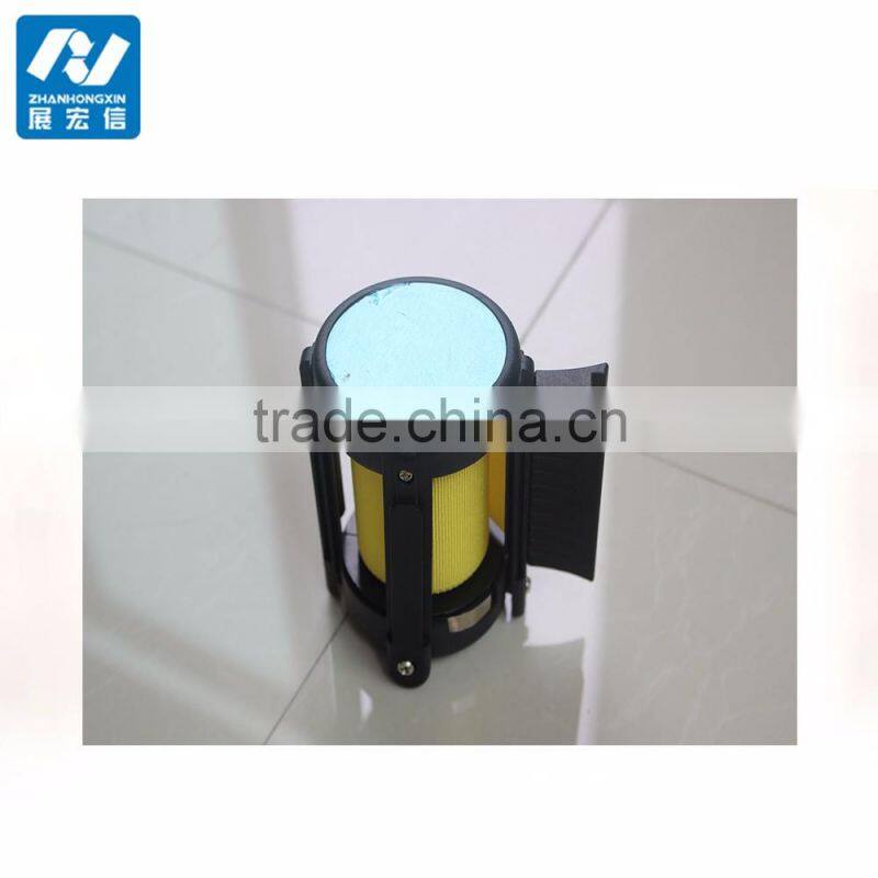 Retractable belt Cassette for crowd stanchion,cassette belt with triangle locking