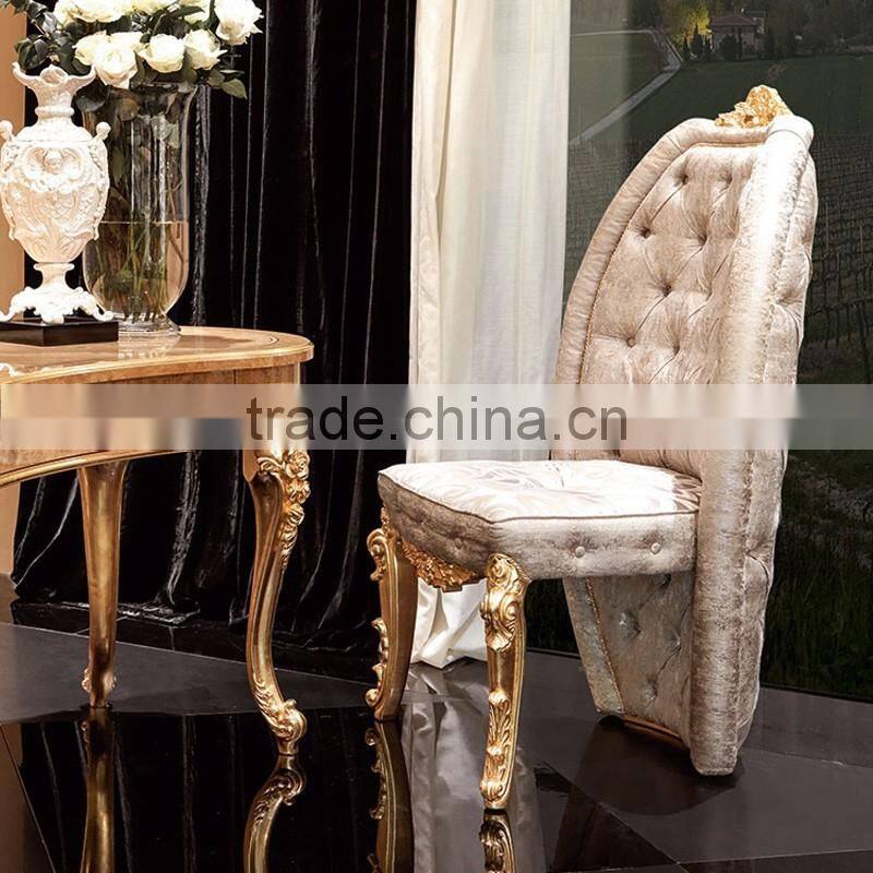 Momoda luxury fancy gold Baroque Italy antique office furniture study room desk and chair solid wood home office furniture set