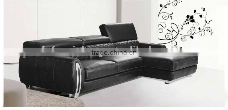 JR8033 elegant chic contemporary brown coffee cow leather L shape living room luxury sofa set home furniture new alibaba design