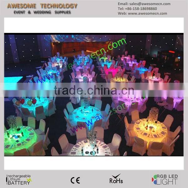 color change led under table lighting for wedding/events