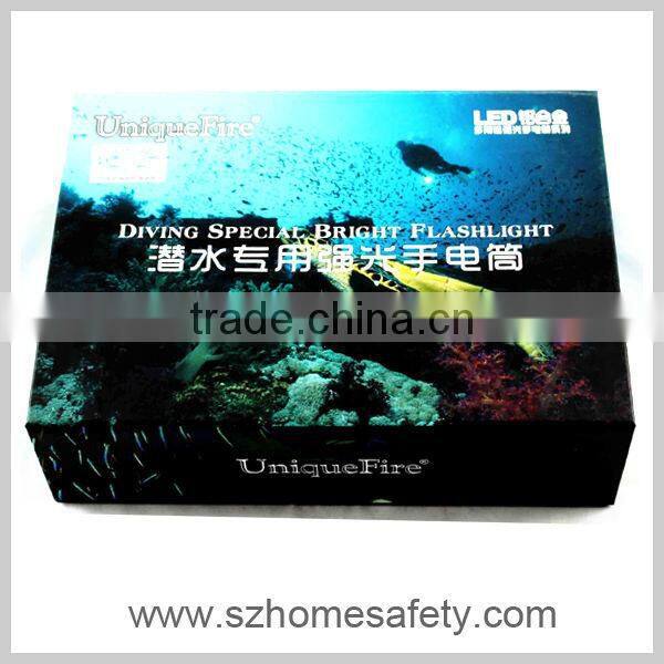UniqueFire Led diving Flashlight 1200lm with Type III military grade hard-anodizing