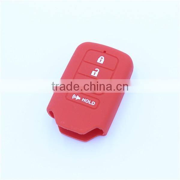 Many colors in stock silicone car key cover for honda 4 buttons