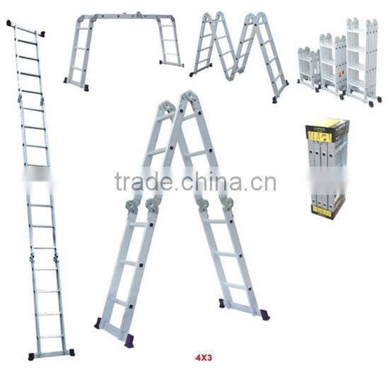 Aluminum Folding Scaffold Multi-Purpose Ladder 12.5-Feet / 350 lb