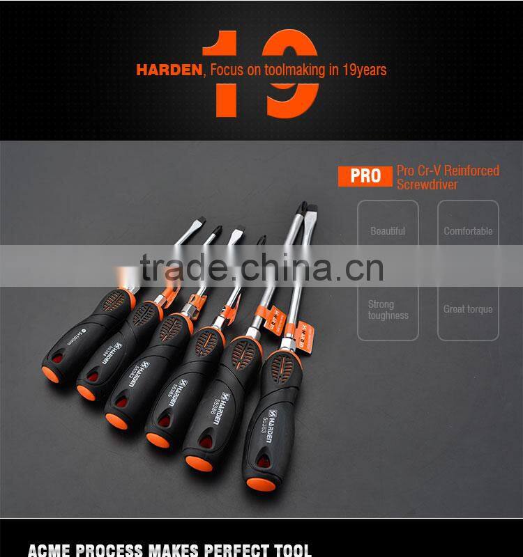 Professional CRV Reinforced Screwdriver With TPR Handle