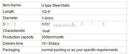 Polished fence staple, U shape wire nails(Manutacturer)