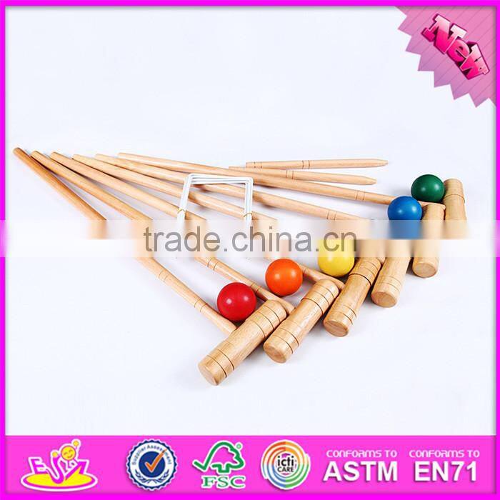2016 Outdoor garden big wooden croquet game set with stand W01A179