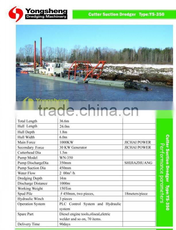 china low price cutter suction dredger boat for sale