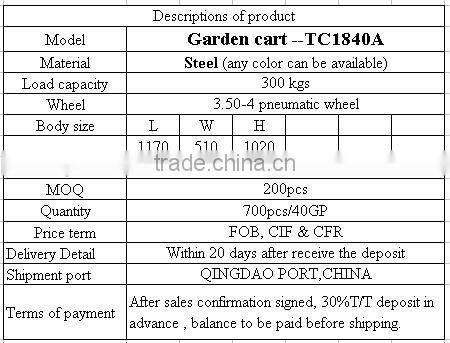 TC1840A Good Quanlity Garden Cart