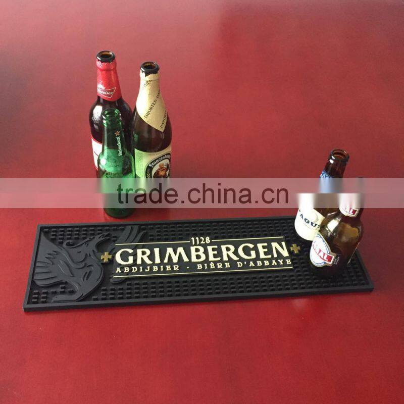 Customized print OEM rubber PVC bar mat bar runner