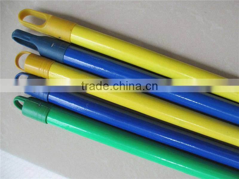 solid color PVC coated wooden broom stick