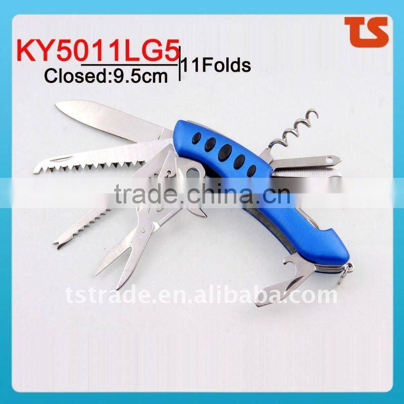 New design multi knife Novelty pocket knife multi function utility kinfe LED knife fshion KY5011LG5