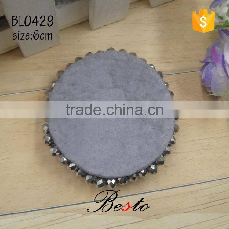 6CM China factory direct lady accessory bead rhinestone applique