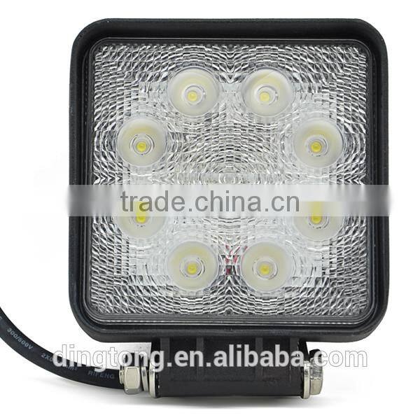 Square 4" 24w defender led headlight 12v 24v waterproof driving utility lights led for cars