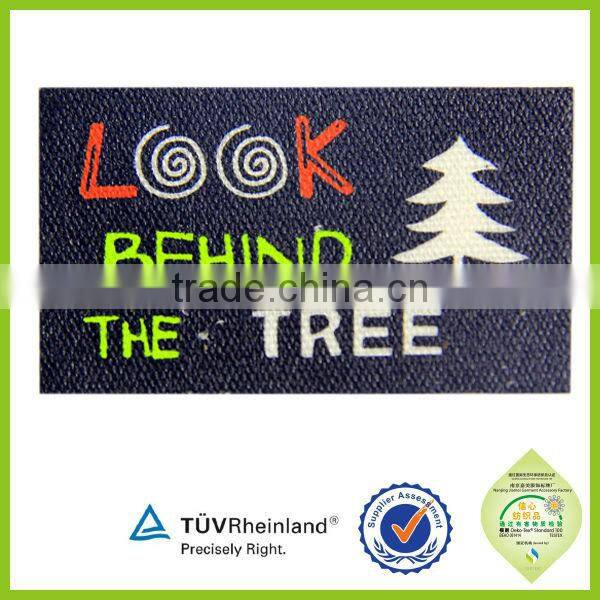 OEM supply Custom cotton tag /label screen printing patches