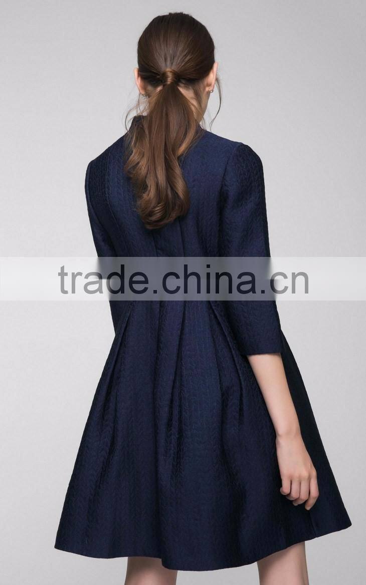 sell latest woman dress design fashion floral printed autumn winter custom business office formal lady dresses with sleeves