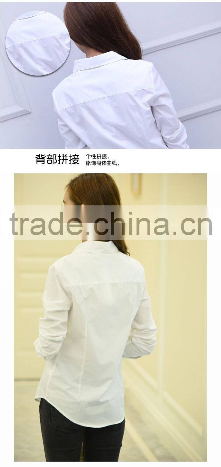 SZXX Tops Wholesale Womens Lady Elegant White Blouse Shirts