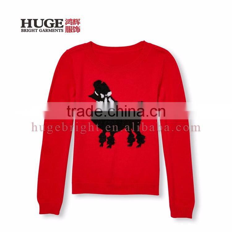 Custom Designs Long Sleeve Girls Knitted Sweater
