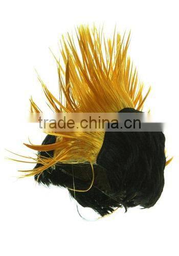 Yellow and Black Mohawk Wig