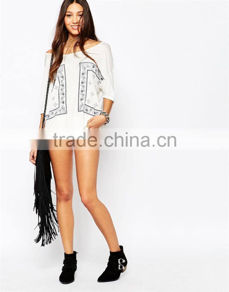 Sexy girls loose neck t shirts new fashion ladies girls t shirt karachi