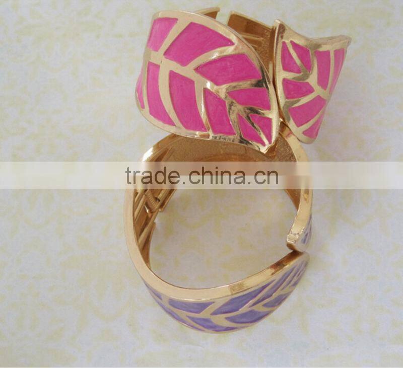 Ethnic han edition popular fashion alloy wire drawing wind drip diamond-encrusted bracelet