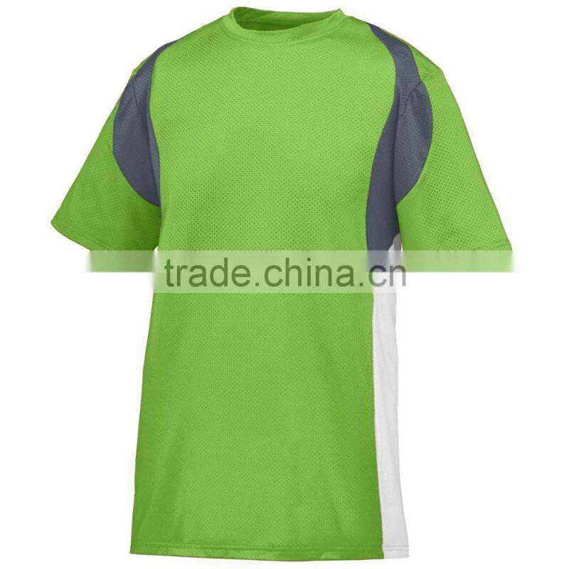 Quick Dry Youth Quasar Jersey 92% Polyester 8% Spandex Pinhole Mesh Sport Tee Customize Sport Active Wear Manufacturer