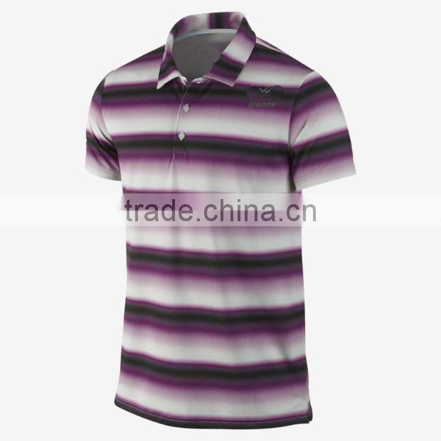 2014 Rally Sphere Stripe Mens Tennis Polo