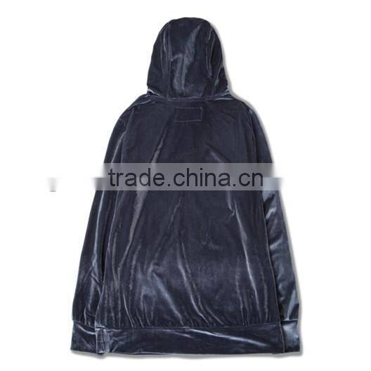 custom soft solid Hoodie/ wholesale blank velourhoodie men/ pullover hoodies