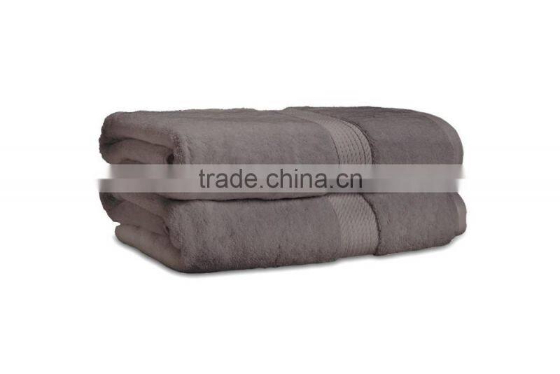 Quality texitile custom own design solid color plain cotton towel bath