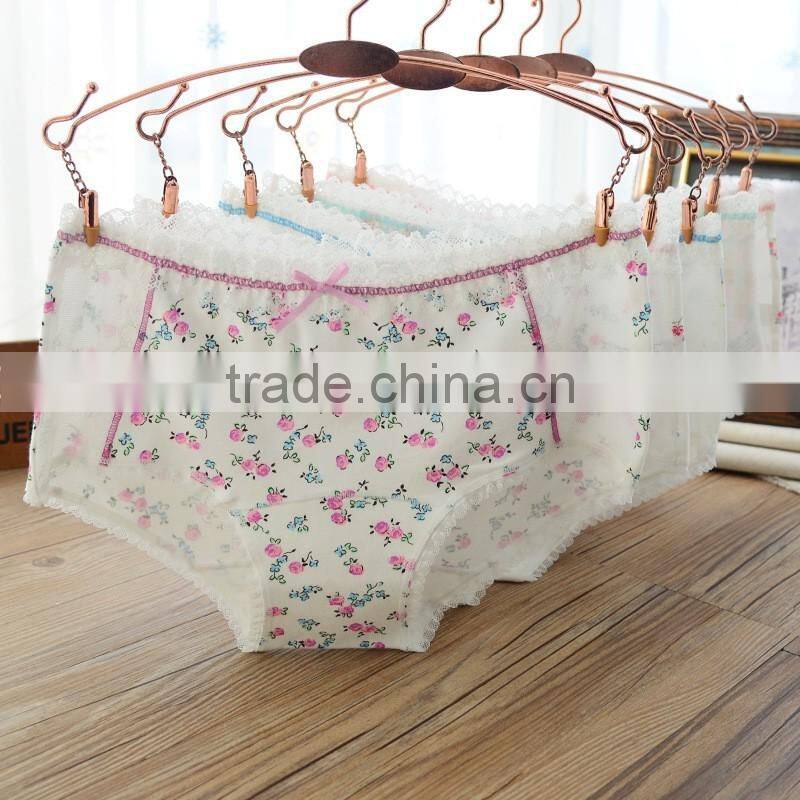 Wholesale Mature Woman lace Lingerie Sexy Tight Underpants bowknot Young girls panties